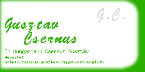 gusztav csernus business card